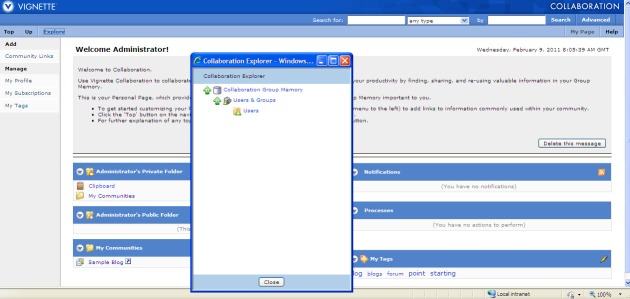 Collaboration Interface Screen